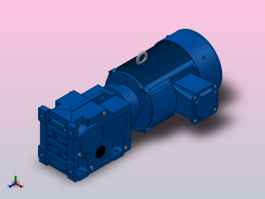 K37底脚轴伸式安装螺旋锥齿轮减速机K37-Y0.75-4P-12.14-M1-0°-B