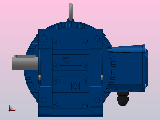 K37底脚轴伸式安装螺旋锥齿轮减速机K37-Y0.75-4P-12.14-M1-0°-B前视缩略图