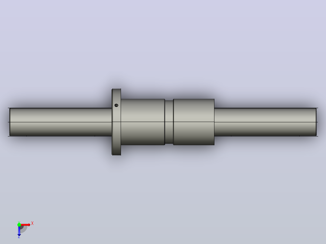 DKFZD5012-5滚珠丝杆3D模型俯视图