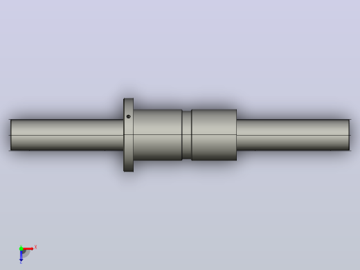 DKFZD5012-5滚珠丝杆3D模型俯视缩略图