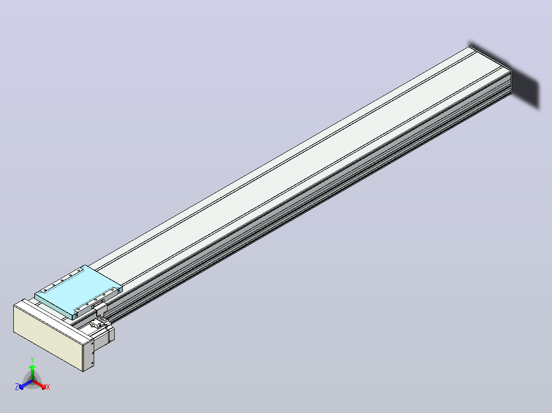 滚珠丝杠直线轴带导轨全封闭TPA-HCR-202D-2510C-L1800-MR-Y-P75-N3主视图