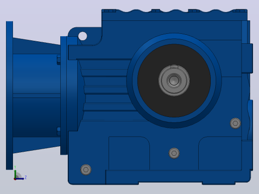 S67ZP蜗轮蜗杆减速机S67-15.32-M1-A+B-P90左视缩略图