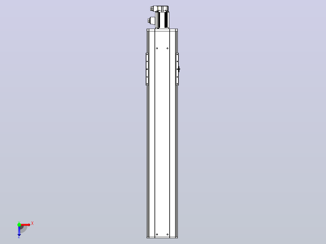 日规模组半封闭丝杆TPA-HNR-220D-3210C-L1000-M-Y-P1K-N3俯视图