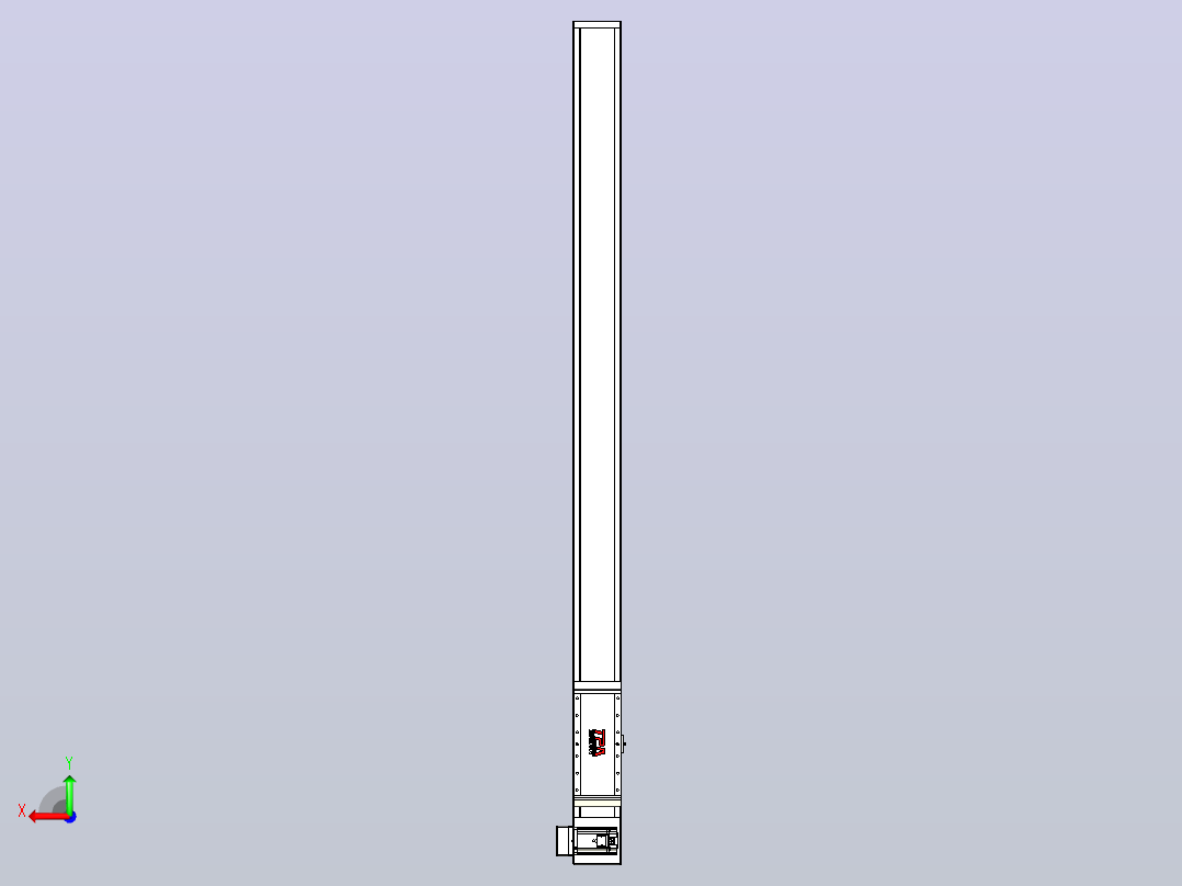 伺服电机集成皮带传动直线执行器TPA-OCB-140-256-L1750-LU-P75-N3后视图