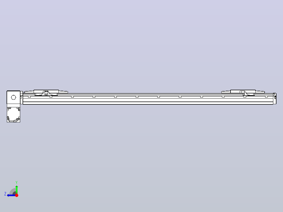 皮带直线轴双滑块型TPA-GCBS-120-P70-L350-LP-M20-N3右视图