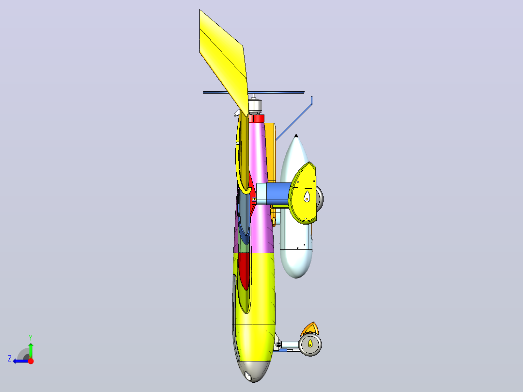 飞机模型3D设计右视图