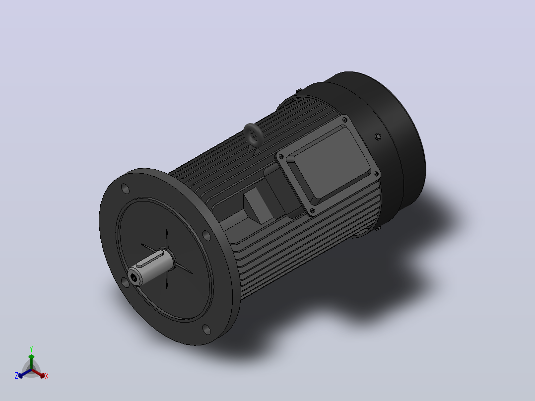 EMG型伺服电机[UABPT100L1-4-25-1.1]主视图