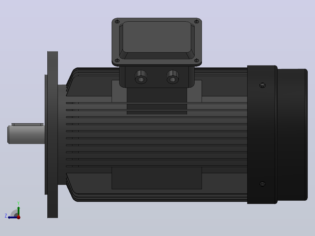 EMG型伺服电机[UABPT100L1-4-25-1.1]右视图