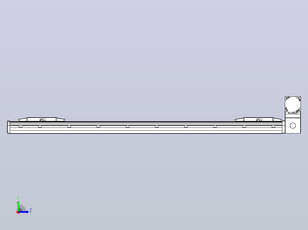 皮带直线轴双滑块型TPA-GCBS-150-P80-L425-RU-M75-N3左视图