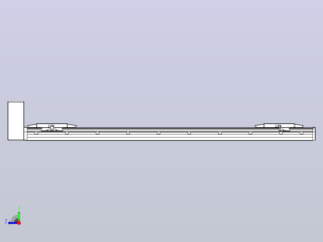皮带直线轴双滑块型TPA-GCBS-150-P80-L425-RU-M75-N3右视图