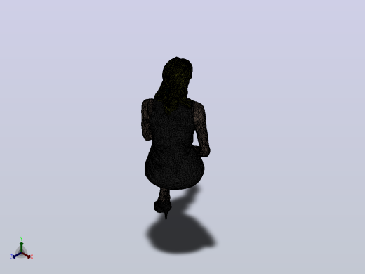 坐着的女人正等轴测缩略图