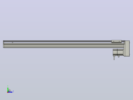 SYS12-900-BM-200W滚珠花健、支撑座、滚珠丝杠、交叉导轨、直线模组.STEP左视缩略图