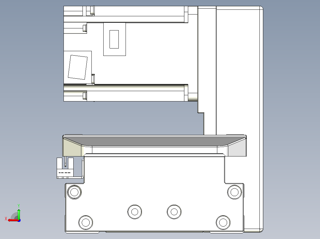 皮带直线轴双滑块型TPA-GCBS-150-P80-L225-LU-M75-N3后视图