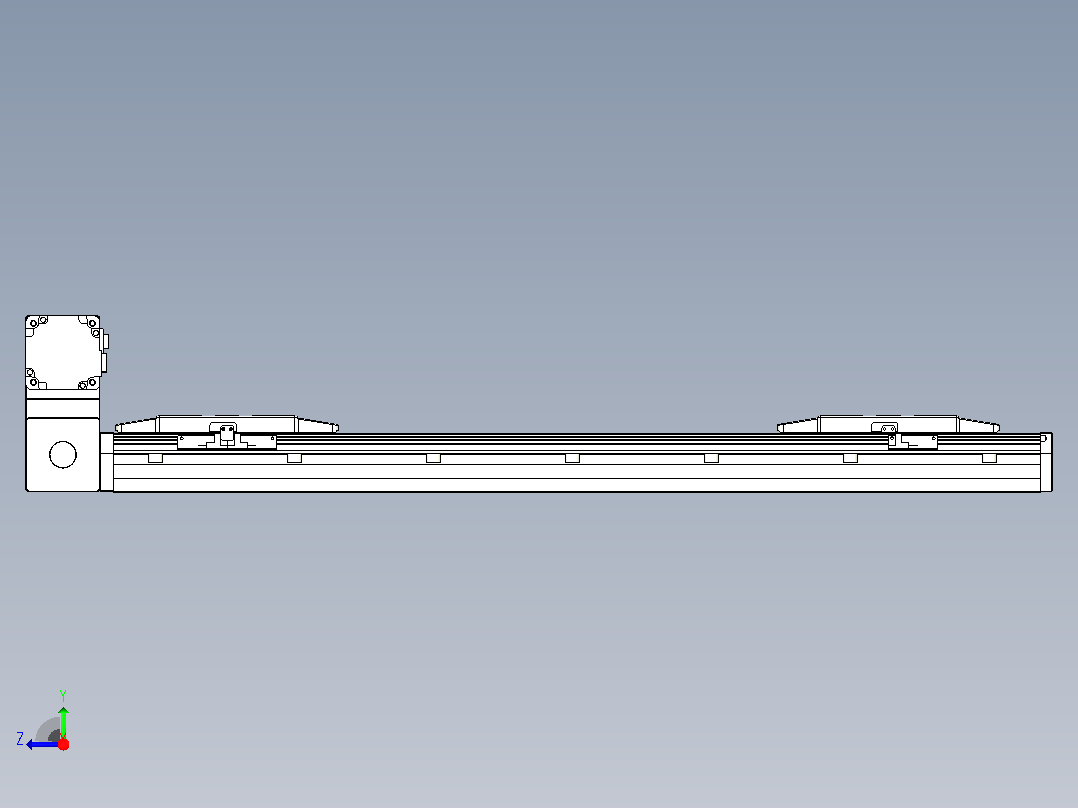 皮带直线轴双滑块型TPA-GCBS-150-P80-L225-LU-M75-N3右视图