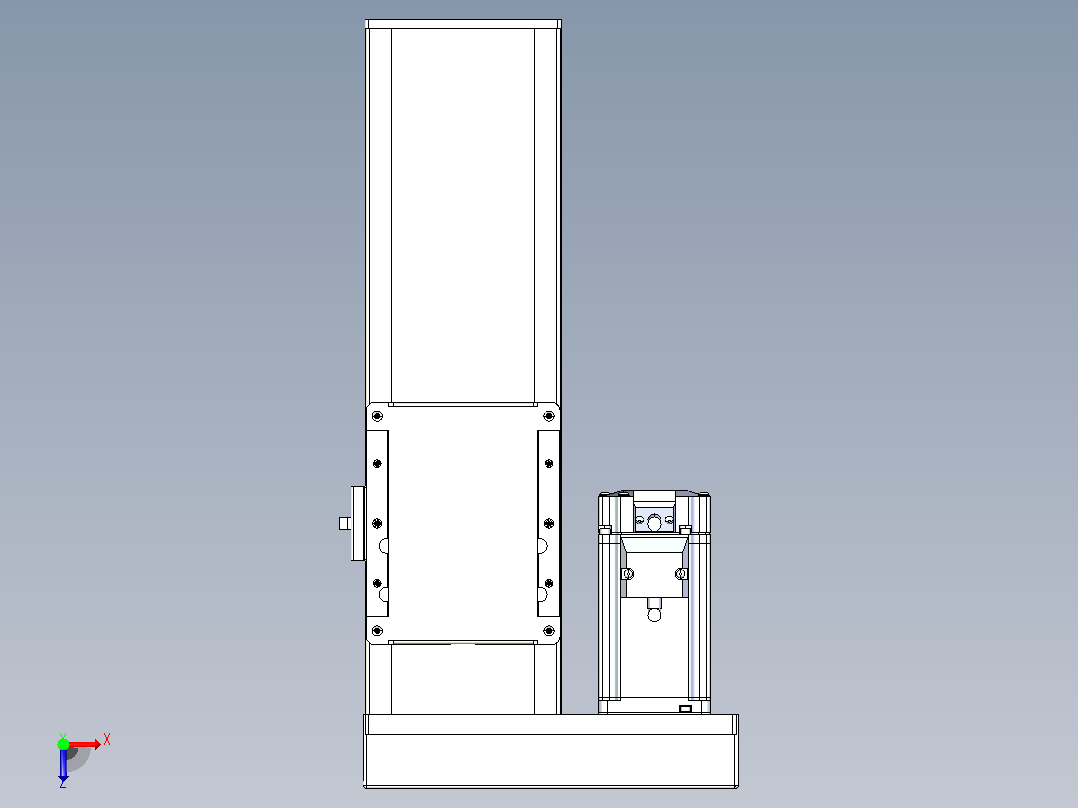 滚珠丝杠直线轴带导轨全封闭TPA-HCR-105D-1610C-L150-MR-C-P40-N3俯视图