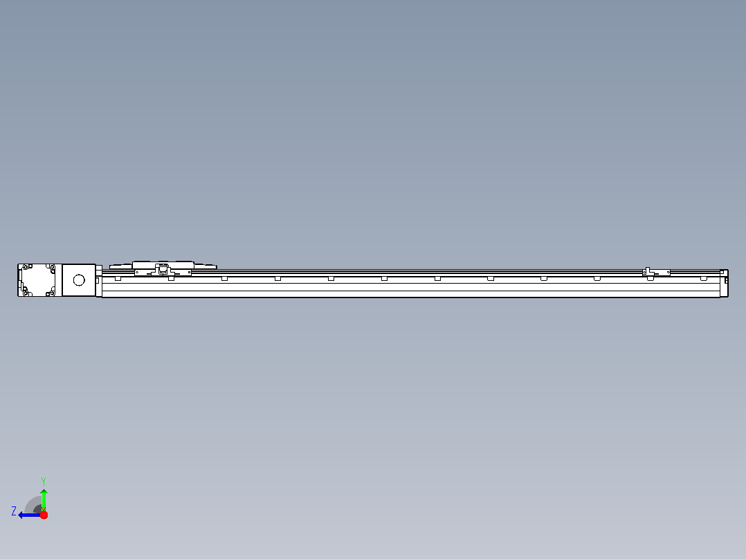 机器人皮带驱动直线轴TPA-GCB-120-P70-L900-QL-M20-N3右视图