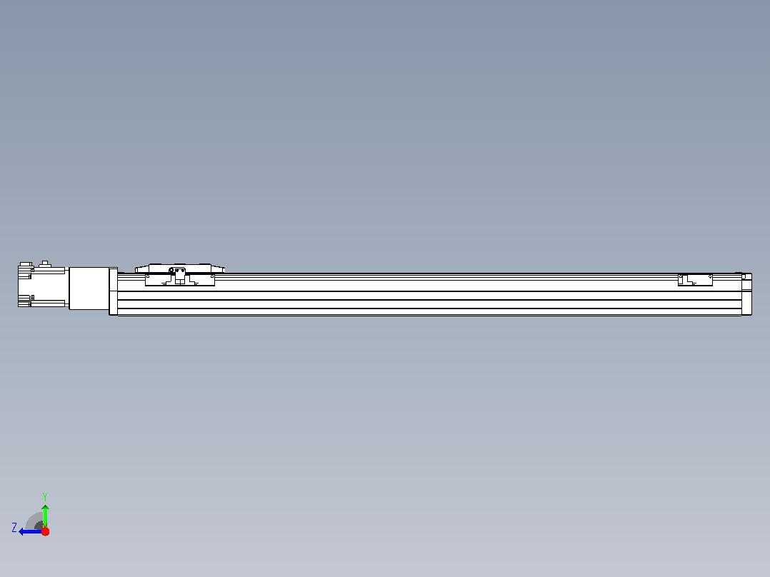 滚珠丝杠直线轴内置导轨TPA-GCR-80-1610C-L750-M-M40-N3右视图