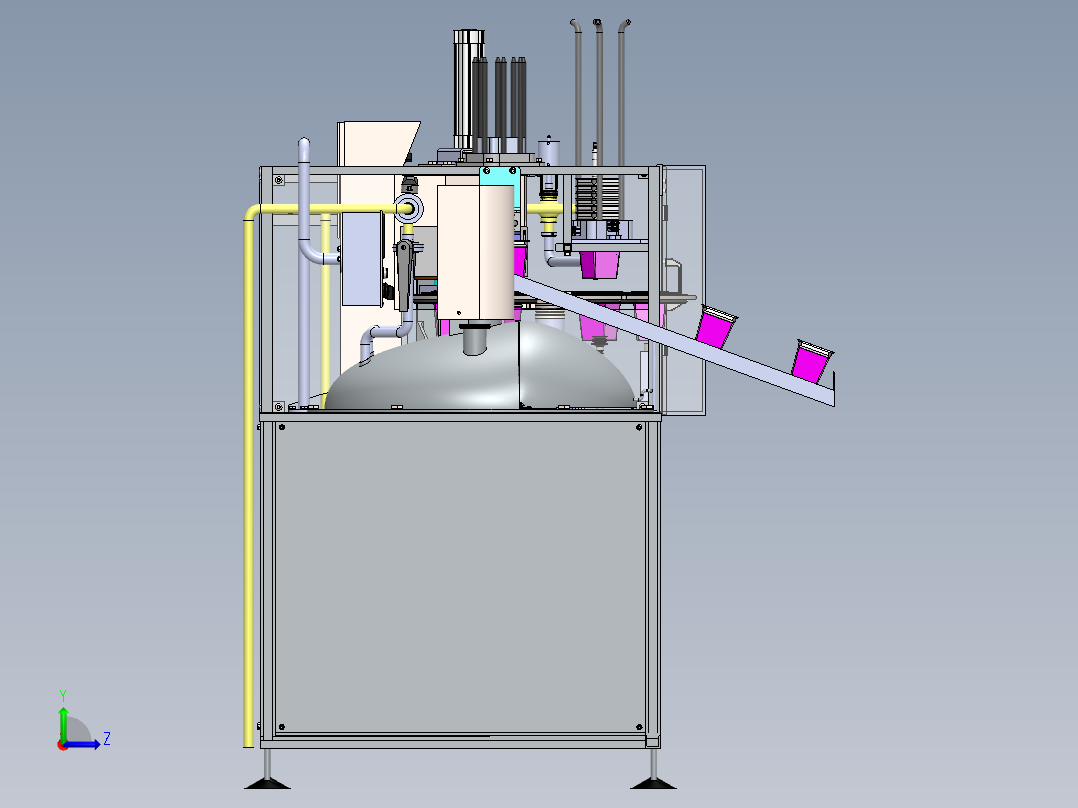 定量旋转包装机sw16可编辑左视图