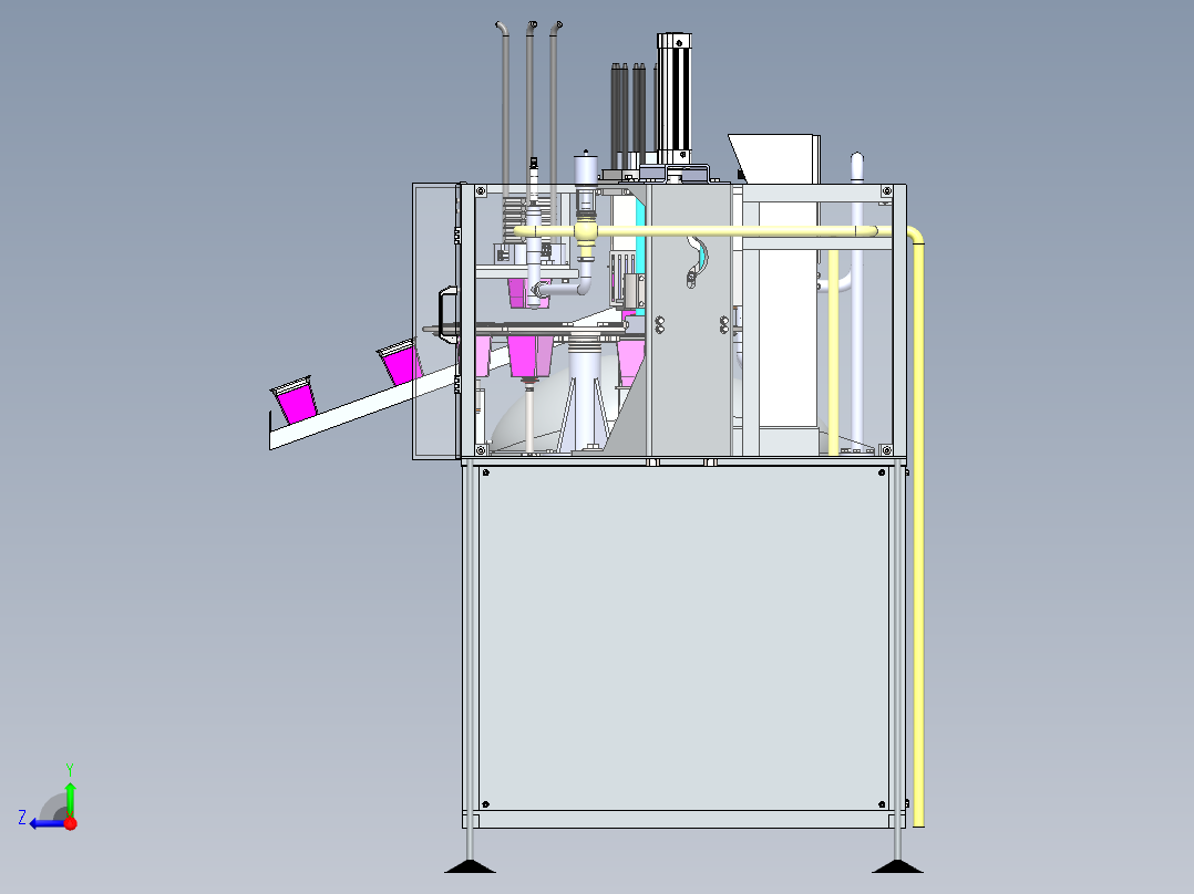 定量旋转包装机sw16可编辑右视图