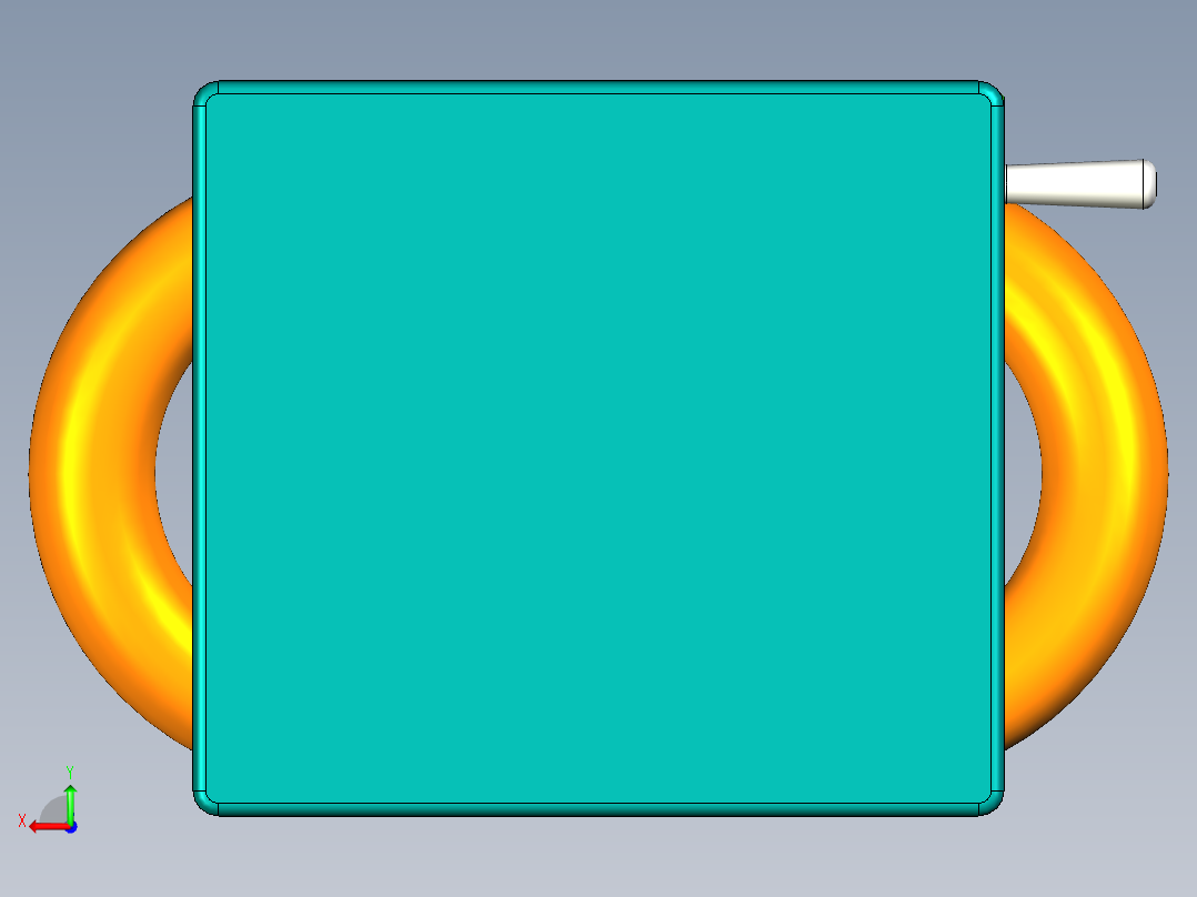 滚动的球装置后视图