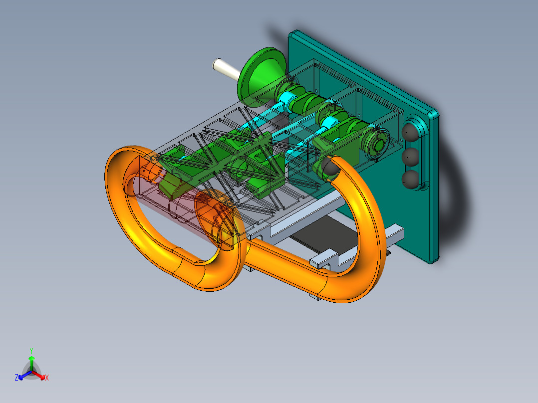 滚动的球装置正等轴测图