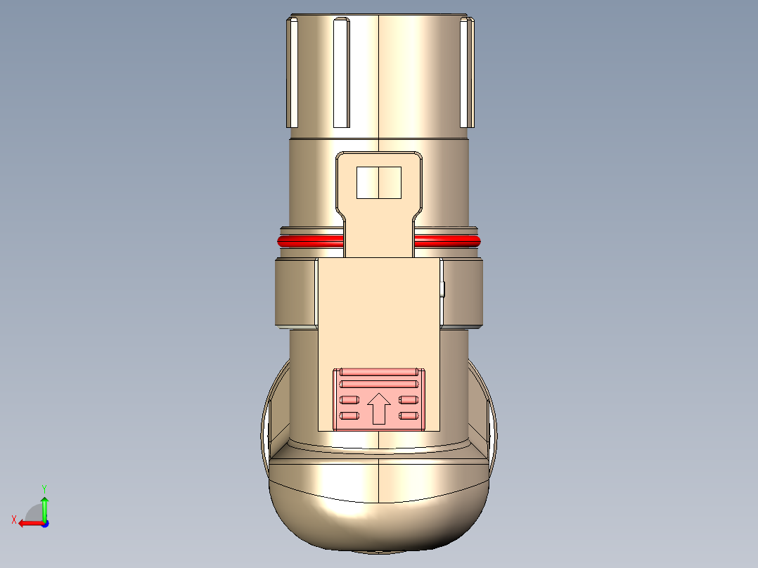 安费诺连接器插头后视图