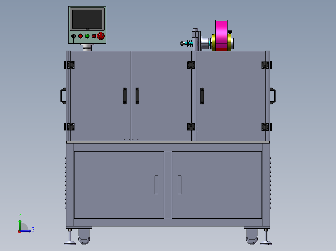 B27_非标自动贴膜机总装左视图
