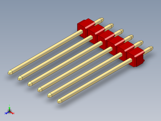 彩色公头100mil（2.54mm）系列-DS1021_red_1x06p_100mil_Type19_rev1.0