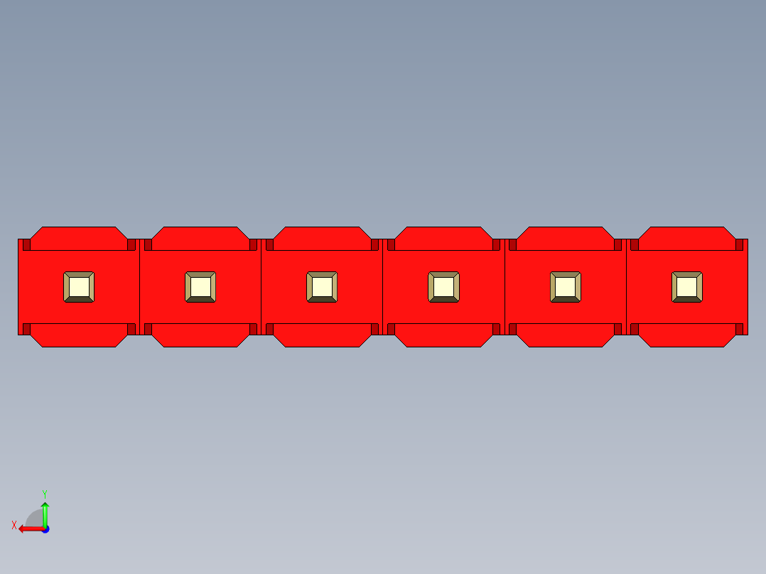 彩色公头100mil（2.54mm）系列-DS1021_red_1x06p_100mil_Type19_rev1.0后视图