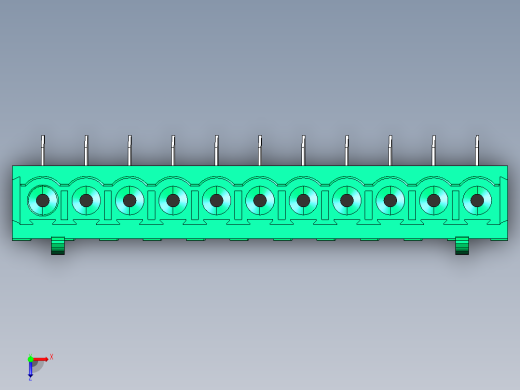 DEGSON 2EDG 系列 5.0mm 可插拔接线端子组-2EDGA-5.0-11P-14-00AH俯视缩略图