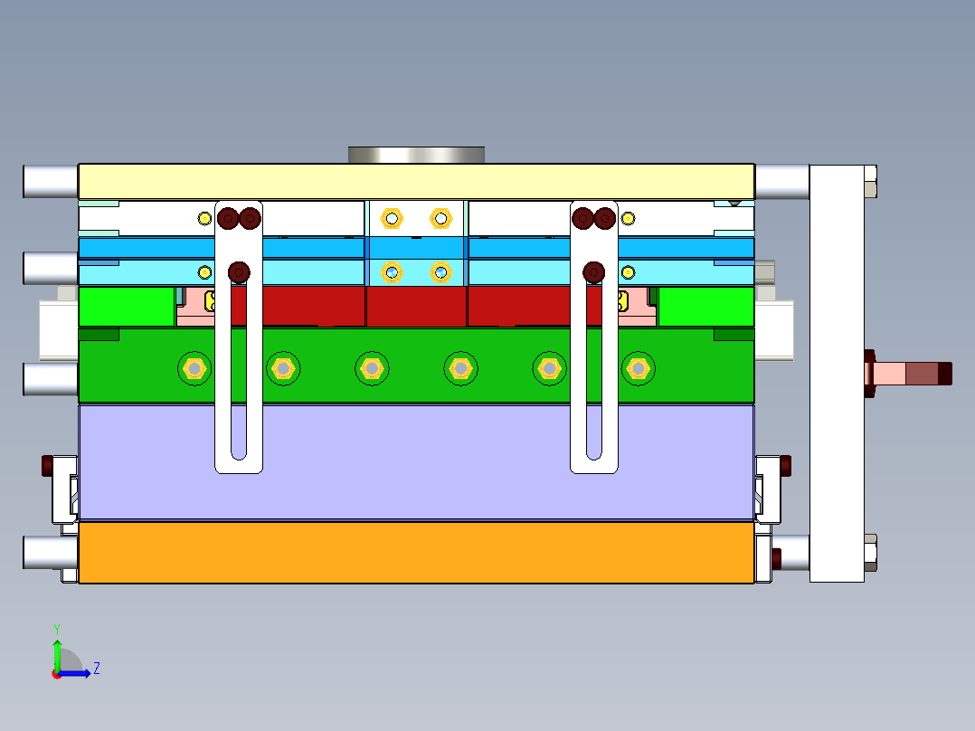 HeliCAP冷流道模具左视图