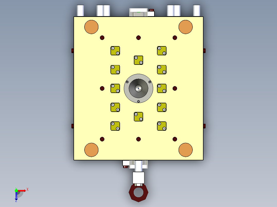 HeliCAP冷流道模具俯视图
