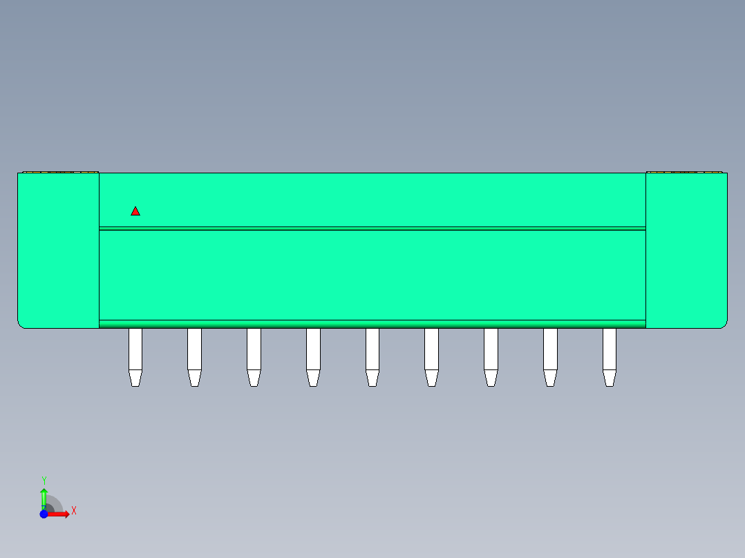 DEGSON 15EDG（公头） 3.5mm 螺钉锁紧，插拔式接线端子 FullPack-15EDGVM-3.5-09P-14-00AH前视图