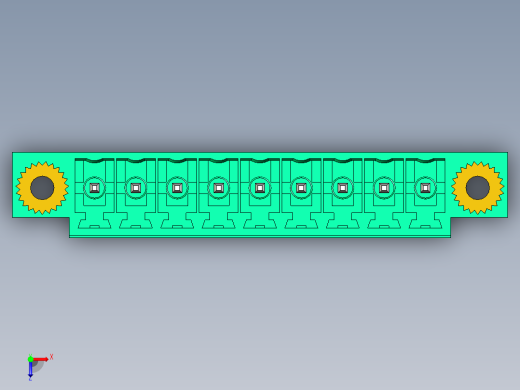 DEGSON 15EDG（公头） 3.5mm 螺钉锁紧，插拔式接线端子 FullPack-15EDGVM-3.5-09P-14-00AH俯视缩略图