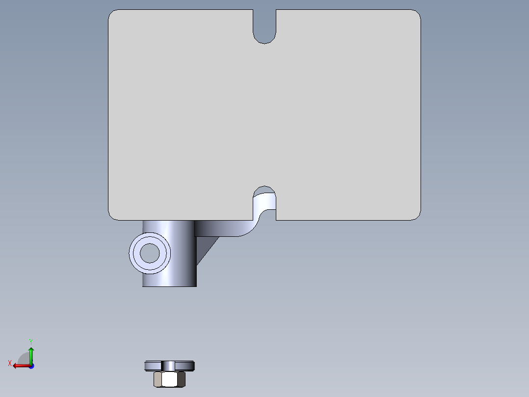 转向臂加工工艺及钻Φ9.3孔夹具设计【含三维SolidWorks和UG】 后视图