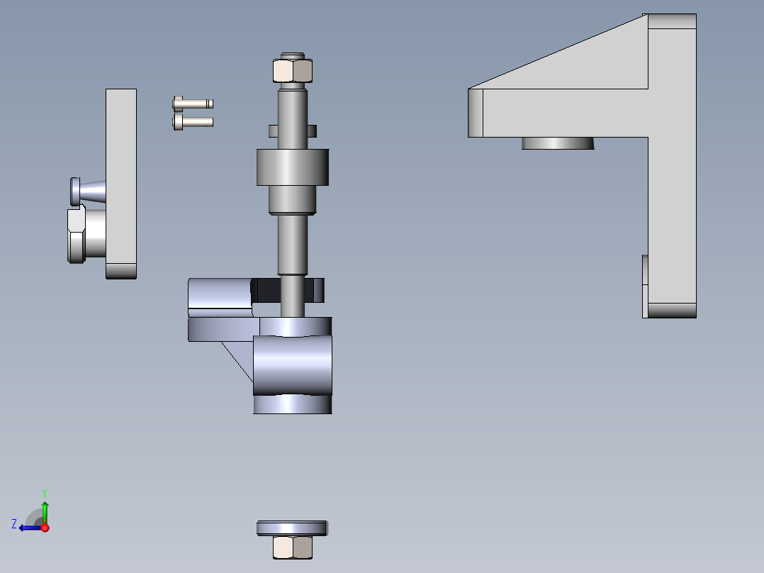 转向臂加工工艺及钻Φ9.3孔夹具设计【含三维SolidWorks和UG】 右视图