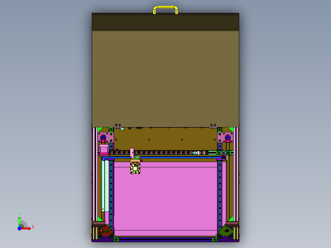 激光小型三轴grbl木工自动雕刻机前视图