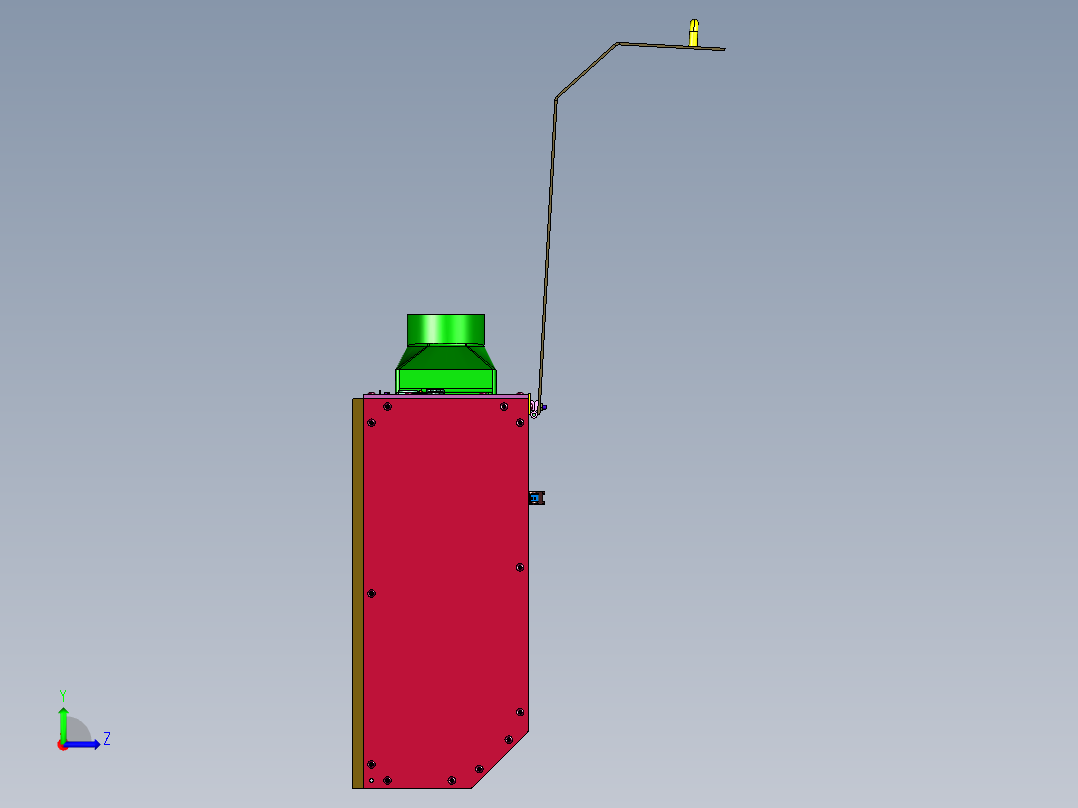 激光小型三轴grbl木工自动雕刻机左视图