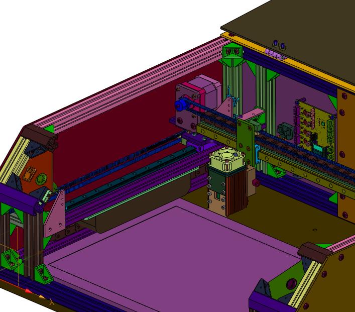 激光小型三轴grbl木工自动雕刻机