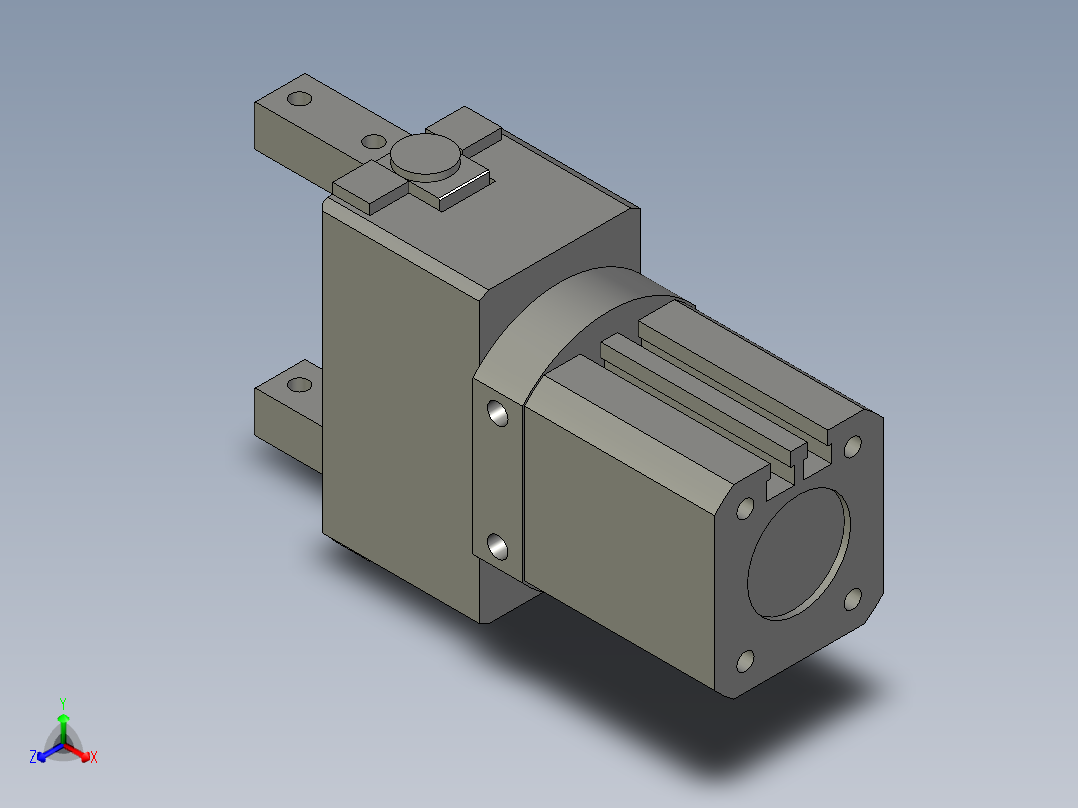 普通气爪PH12-25正等轴测图