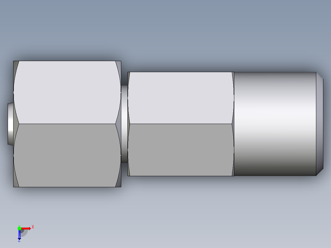 卡套式工业通用硬管接头EO_Distance_piece_adapter_DA06SOMD71俯视图