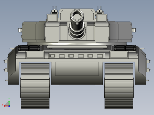 military-tank履带坦克模型后视缩略图