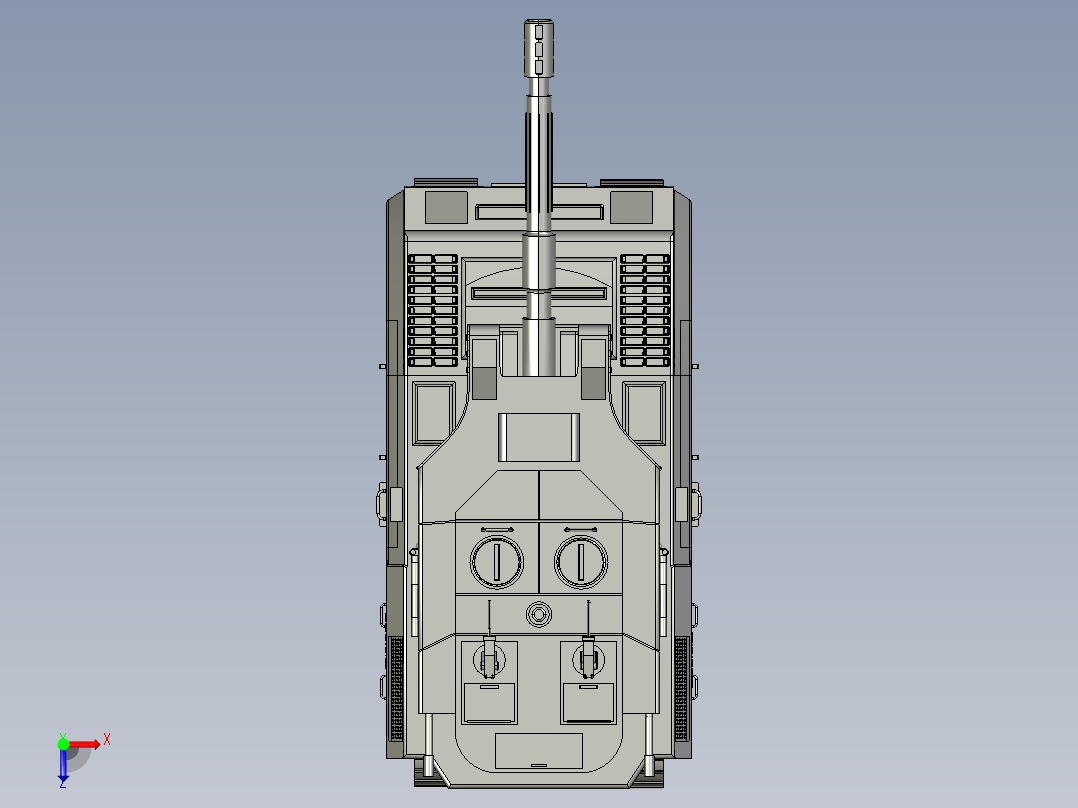 military-tank履带坦克模型俯视图