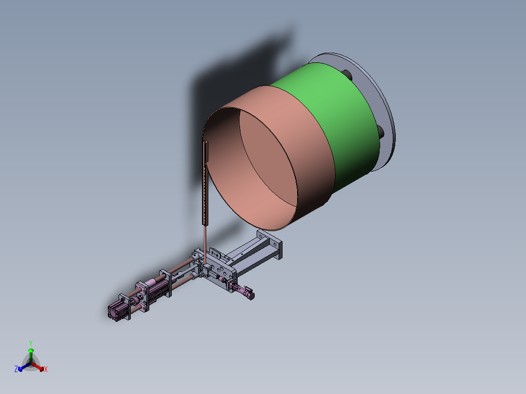 卡扣自动装配机 五金铰链卡条自动装配机正等轴测图