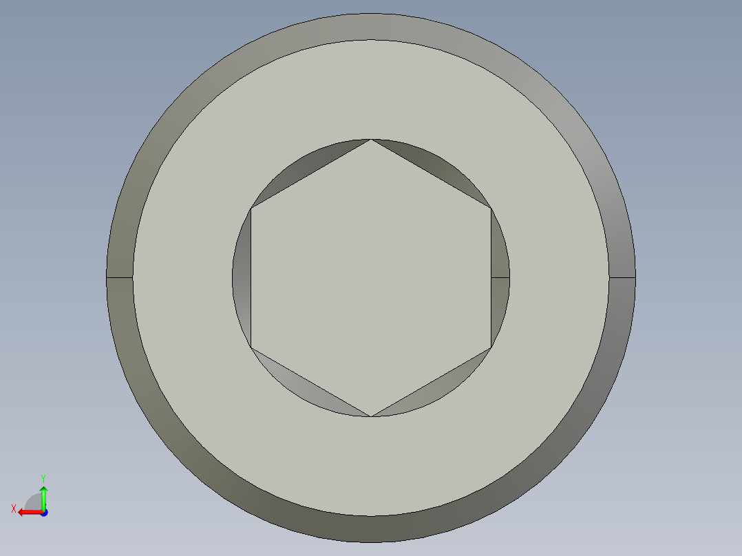 M3 x 0.5mm Thread 4mm LONG SOCKET HEAD CAP SCREW.STEP后视图