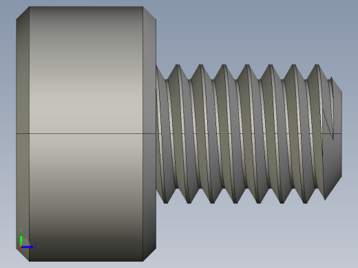 M3 x 0.5mm Thread 4mm LONG SOCKET HEAD CAP SCREW.STEP左视缩略图