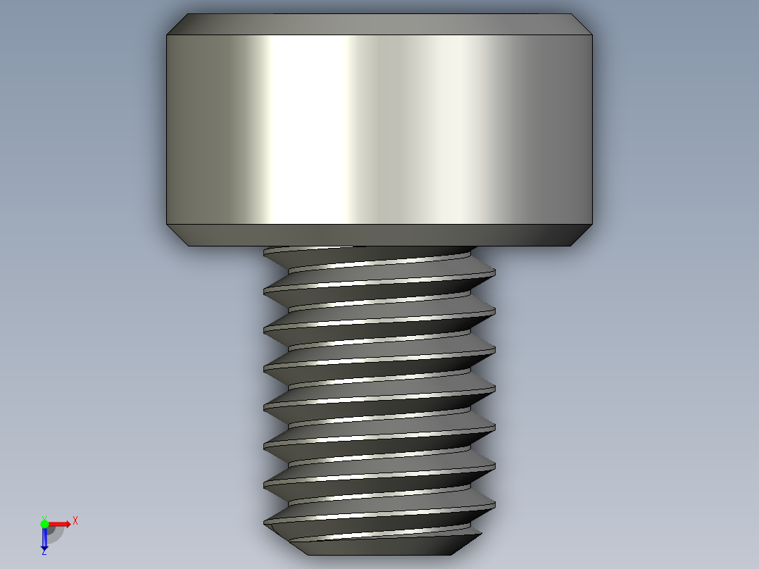 M3 x 0.5mm Thread 4mm LONG SOCKET HEAD CAP SCREW.STEP俯视图