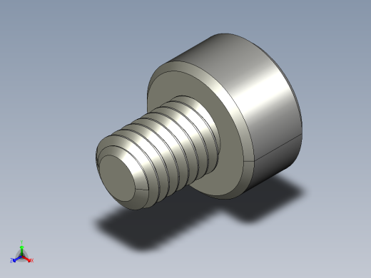 M3 x 0.5mm Thread 4mm LONG SOCKET HEAD CAP SCREW.STEP正等轴测缩略图