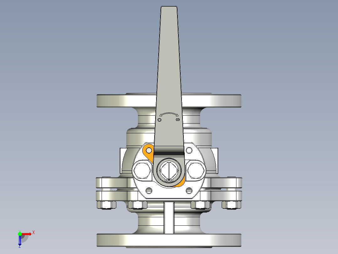 管道手动球阀-水管开关阀-手动阀门User Library-md52c150dn65-1俯视图