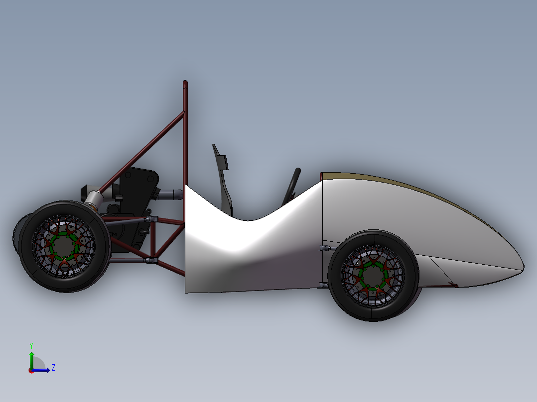 方程式混合动力车左视图